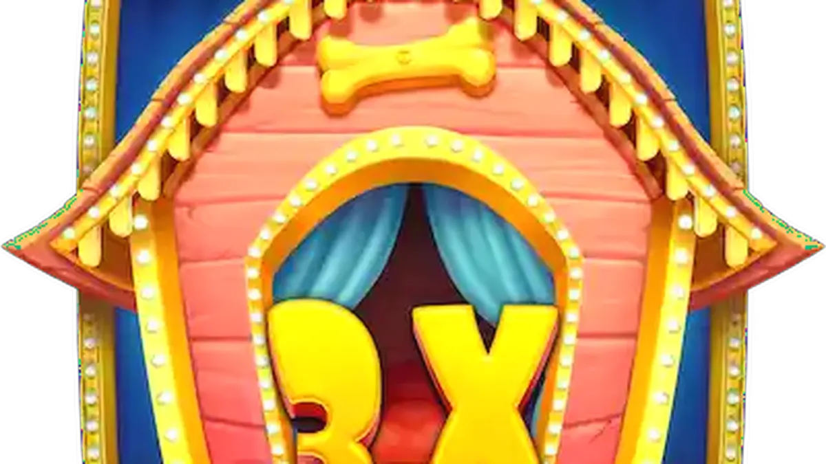 Tampilan antarmuka slot The Big Dog House dengan simbol anjing dan fitur kolosal.
